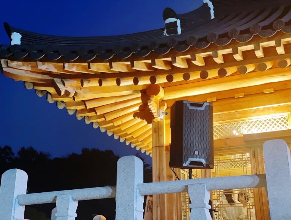화성 희온포레 - 야외 웨딩홀 스피커 설치