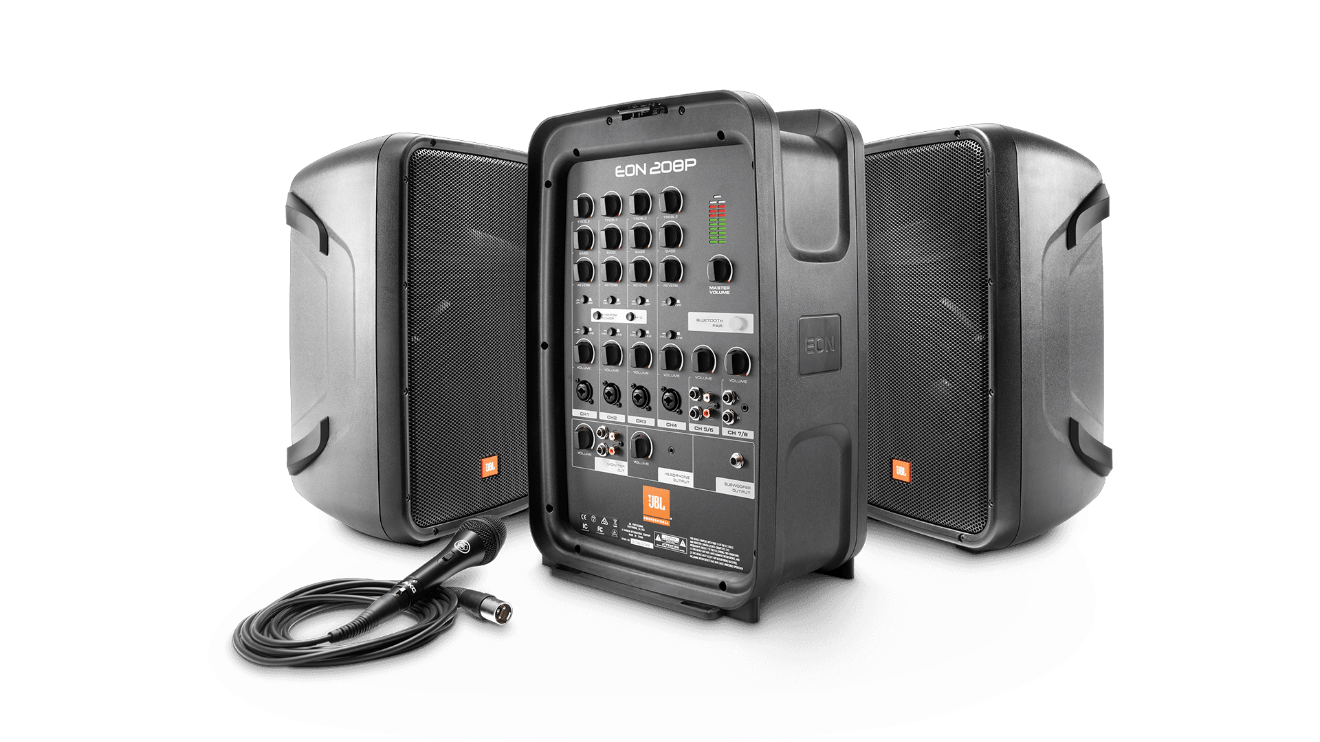 JBL EON 208P "8인치 스피커 스테레오+믹서" 간단한 밴드 이벤트 최적